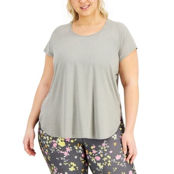 ID Ideology Women's Sweat Set T-Shirt Gray Size 4X - Picture 1 of 11